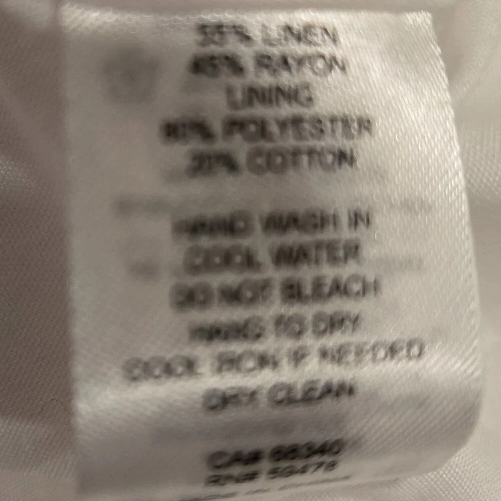 Caroline Constas Embroidered Off White Linen Blend Skirt 4 Maxi Length NEW - Picture 12 of 12